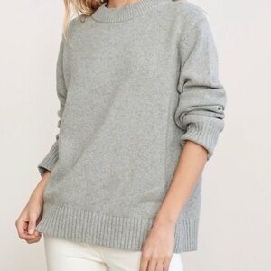 Jenni Kayne Oversized Crewneck Cashmere Cotton Boyfriend Sweater
